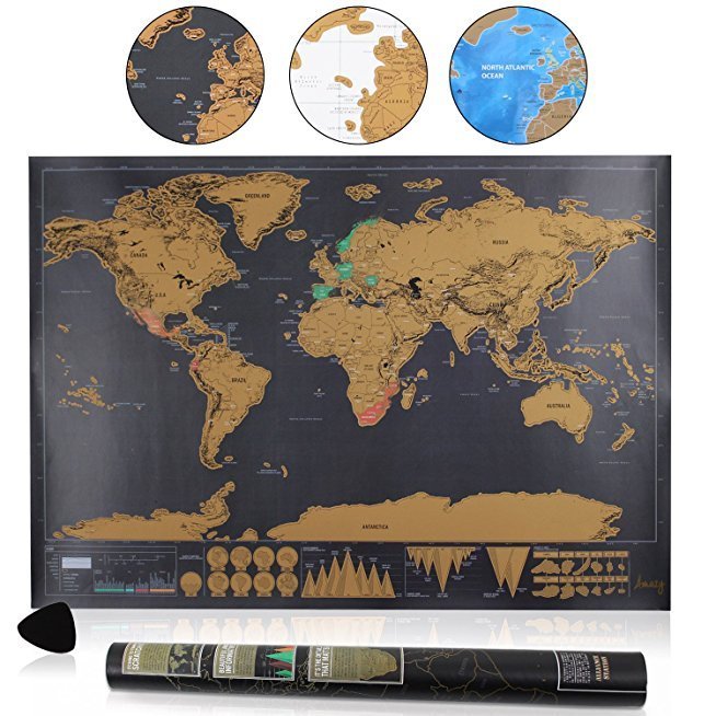 Amazy Weltkarte zum Rubbeln XXL + Packliste