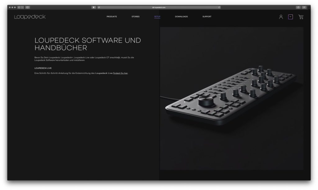 Downloadseite des Herstellers