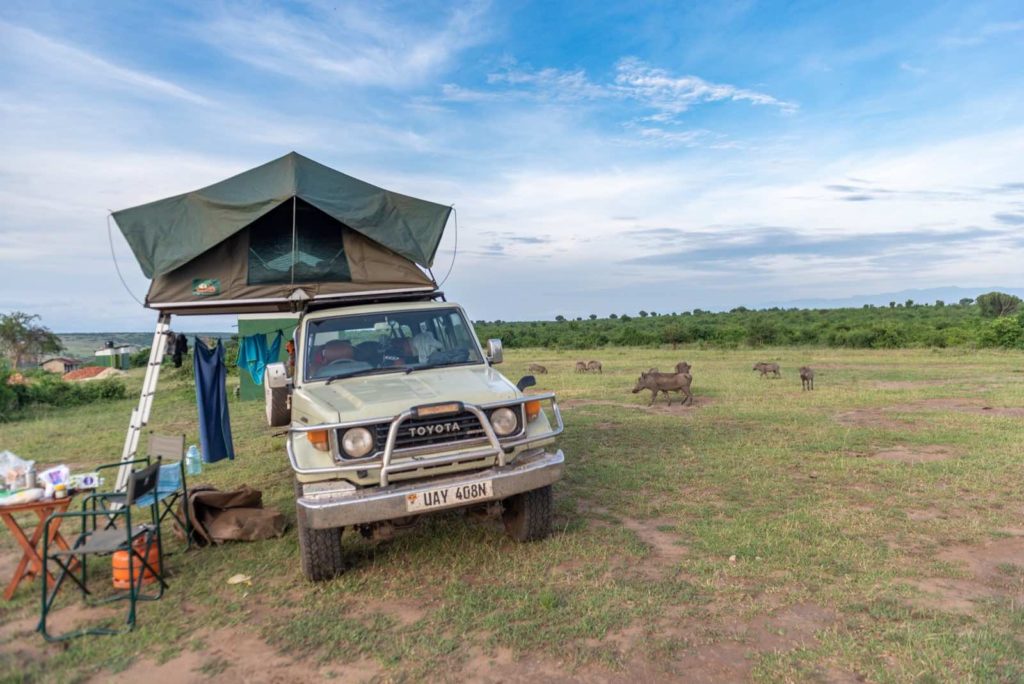Campen Uganda in Mweya im Queen Elizabeth NP
